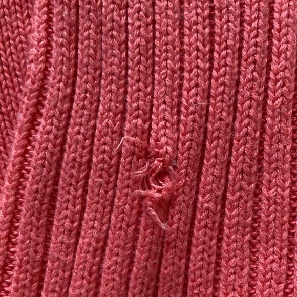 Charter Club Knit Turtleneck Pullover Sweater Salmon Red Size Medium Shirt FLAWS - Picture 3 of 9